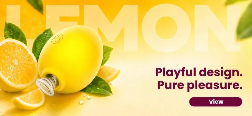 Lemon-shaped clitoral vibrator with playful citrus design | Lovesexshop.ie sex shop