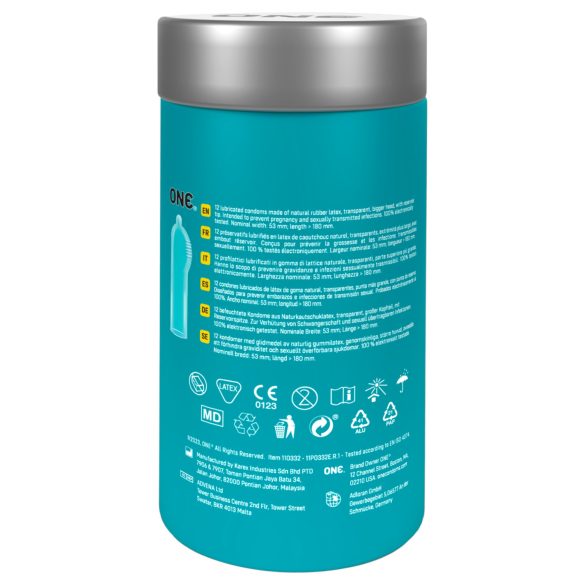 ONE Pleasure Plus - Ribbed Condoms (12 Pack)