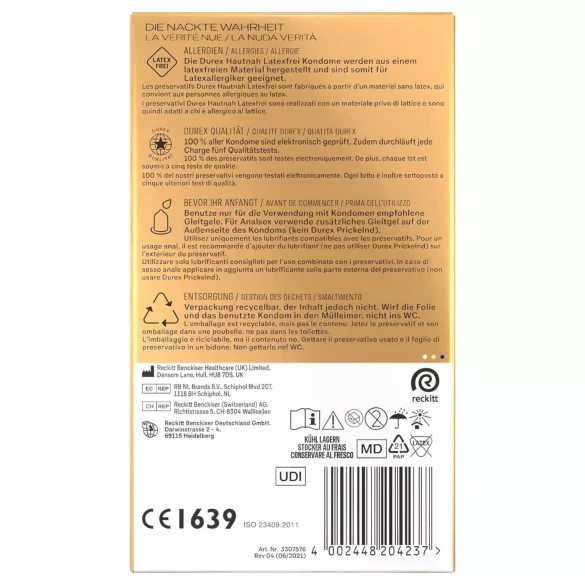 Durex Intimate - Latex-Free Condoms (16 Pack)