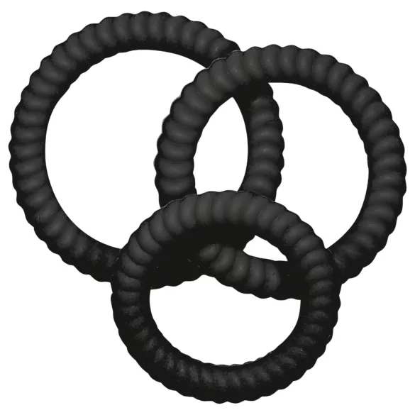 You2Toys - Lust Trio Penis Rings - Black