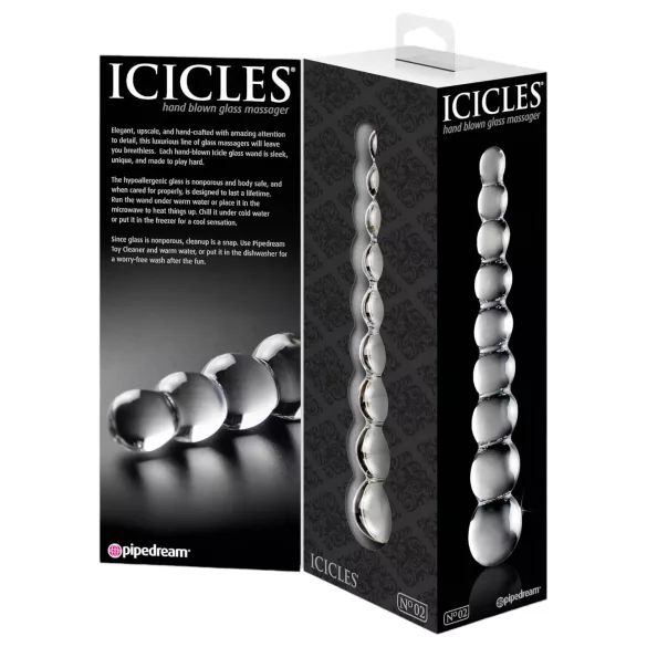 Icicles No. 2 - Spherical Glass Dildo (Clear)