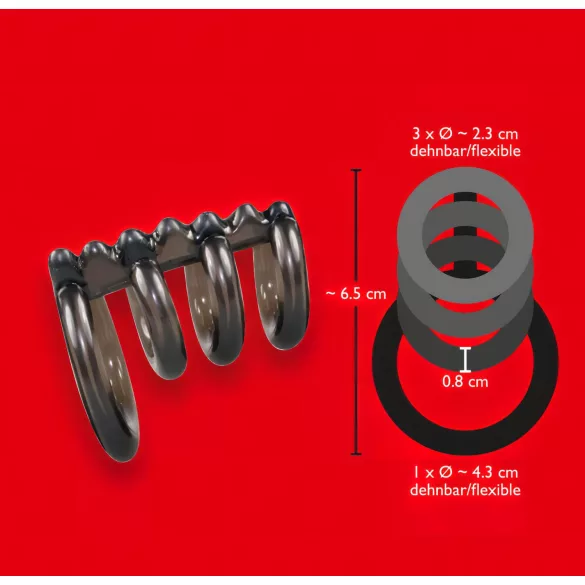 Bad Kitty - Spiked Quadruple Penis Ring