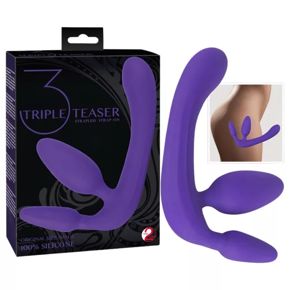 You2Toys - Triple Strap-On Dildo without Harness (Purple)