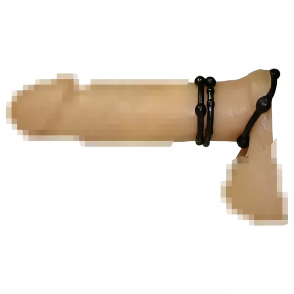 You2Toys - Stay Strong! Black Penis Ring Set (3 pieces)