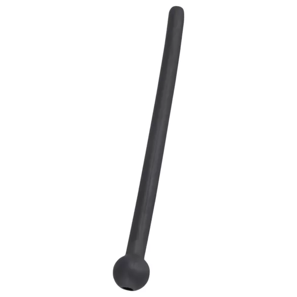 Hollow Silicone Urethral Dilator for Water Sports Play - Black