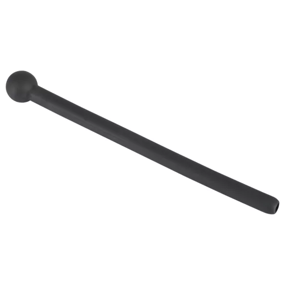 Hollow Silicone Urethral Dilator for Water Sports Play - Black