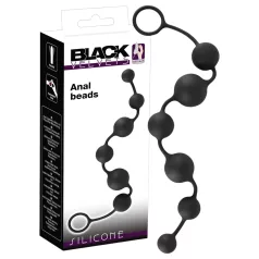 Black Velvets - 6-Bead Anal Dildo (Black)