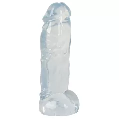Crystal Clear Big Dong - jelly giant dildo (21.5 cm)