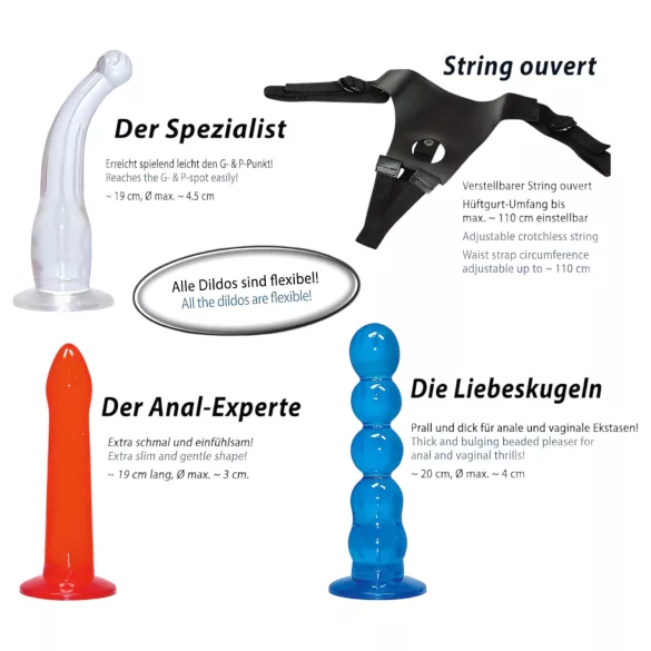 You2Toys - Vibrant Strap-On Dildo Set!