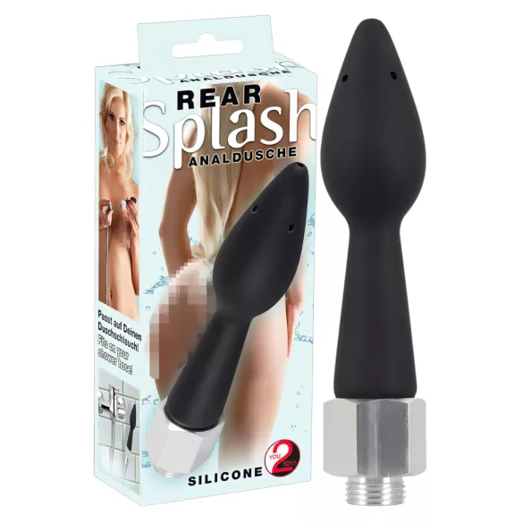 You2Toys - Rear Splash - Tapered Silicone Showerhead (Black)
