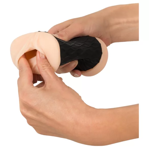 Nature Skin - vagina and anus masturbator (natural/black)
