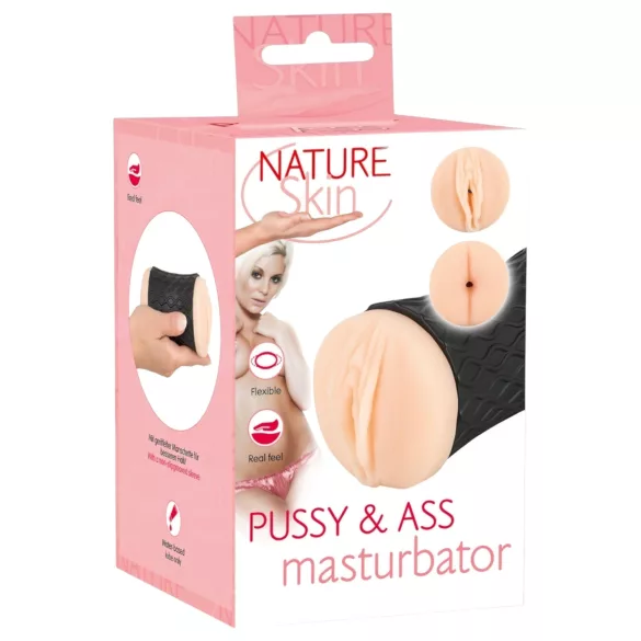 Nature Skin - vagina and anus masturbator (natural/black)