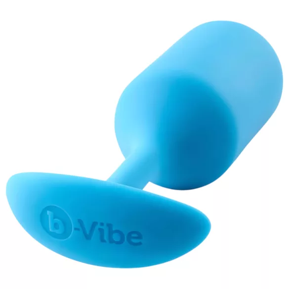 b-Vibe Snug Plug 3 - double ball butt plug (180 g, blue)