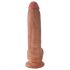 King Cock 9" Testicle Dildo (23 cm) - Brown