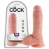 King Cock 8" Realistic Dildo with Balls (20 cm) - Natural