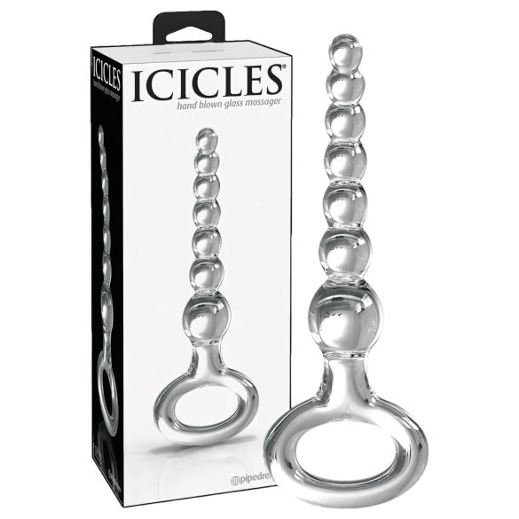 Icicles No. 67 - Crystal Glass Beaded Dildo (Transparent)