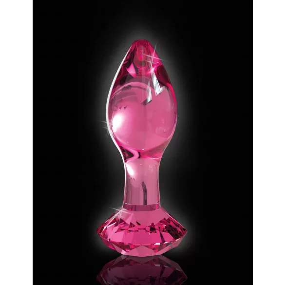 Icicles No. 79 - Pink Glass Tapered Anal Plug