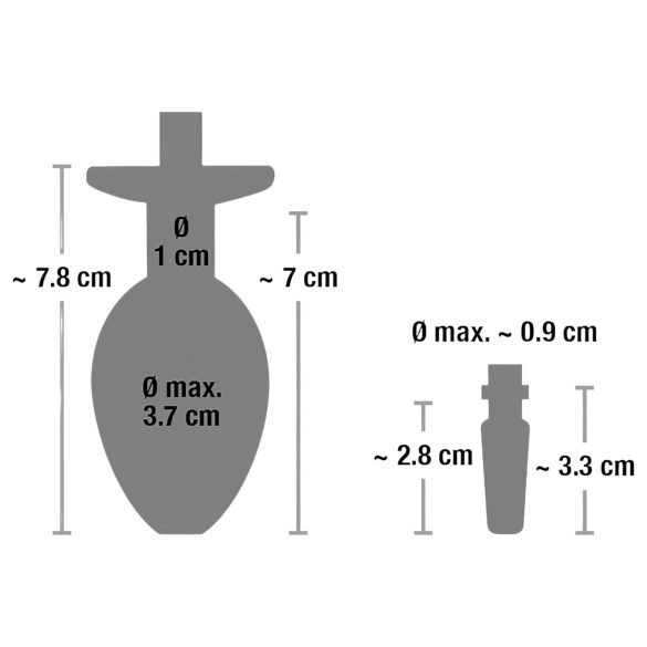 "Hollow Anal Plug with Urethral Expander"