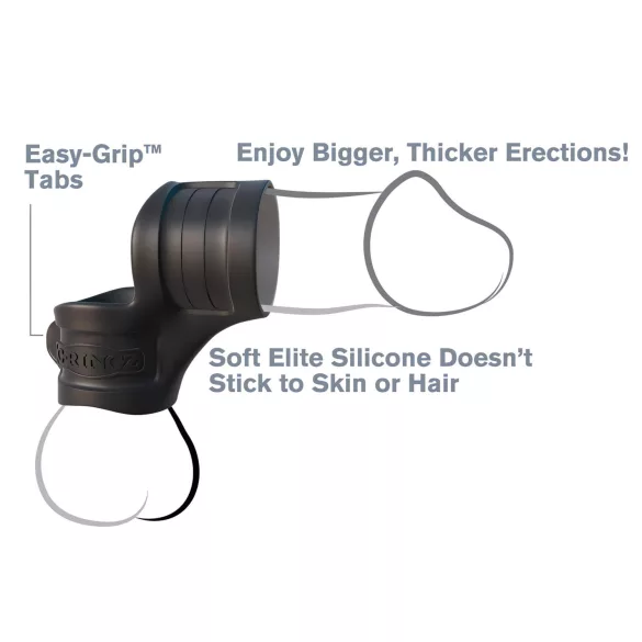 Fantasy Mr. Big - penis ring and ball stretcher ring (black)
