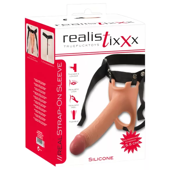 Realistixxx Strap-on - Adjustable, Hollow Dildo (Natural)