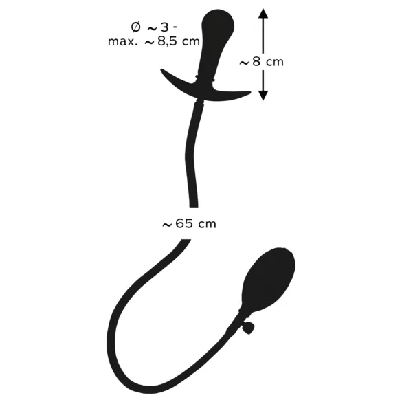 You2Toys - Black Inflatable Beaded Anal Plug