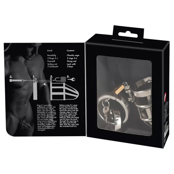 You2Toys - Chastity Cage: Secure Metal Lockable Cage