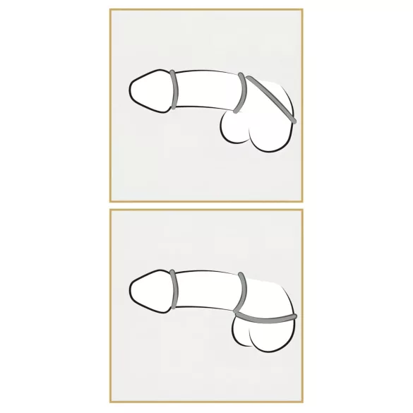You2Toys Metallic - Silicone Penis Ring Set (3 Pieces)