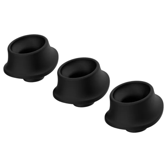 Womanizer L - Replacement Suction Hood Set - Black (3 pcs) - Large