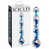 Icicles No. 08 - Wavy Double-Ended Glass Dildo (Clear-Blue)
