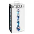 Icicles No. 08 - Wavy Double-Ended Glass Dildo (Clear-Blue)