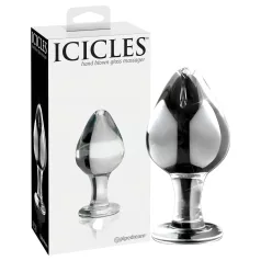 Icicles No. 25 - Clear Glass Tapered Anal Plug