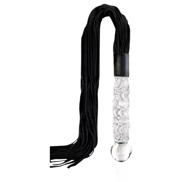 Icicles No. 38 - Leather Whip & Glass Dildo (Clear-Black)