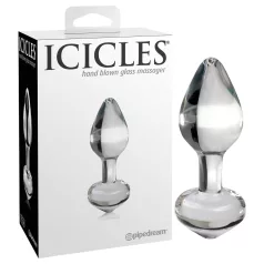 Icicles No. 44 - Tapered Glass Anal Plug (Clear)