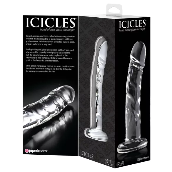 Icicles No. 62 - Transparent Glass Dildo