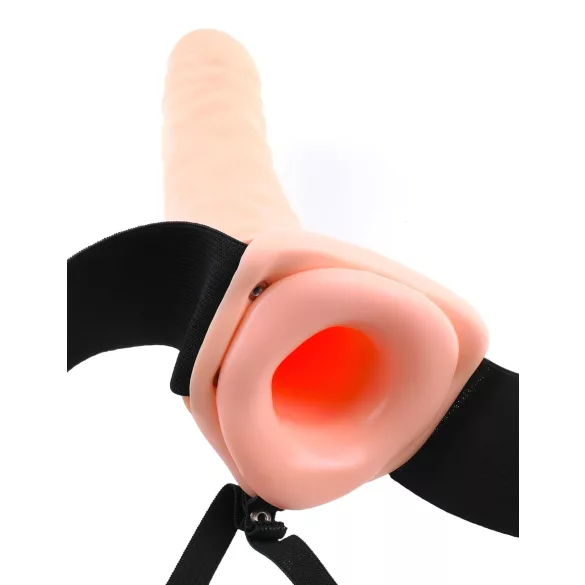 Fetish Strap-On 8 - Hollow Vibrator (Natural Skin Tone)