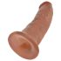 King Cock 9 - Lifelike Suction Cup Dildo (23cm) - Dark Natural