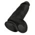 King Cock 9" Chubby - Suction Cup Dildo with Balls (23cm) - Black