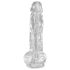 King Cock Clear 8" - Suction Cup Dildo with Balls (20cm)