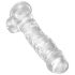 King Cock Clear 8" - Suction Cup Dildo with Balls (20cm)