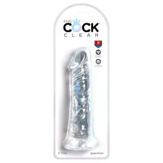   King Cock Clear 8" - large dildo with suction cup (20 cm)