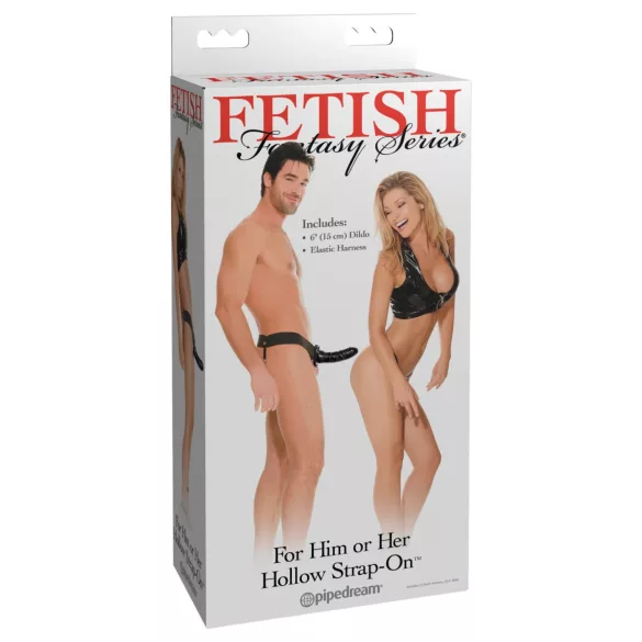Fetish Fantasy - Strap-On Hollow Dildo (Black)