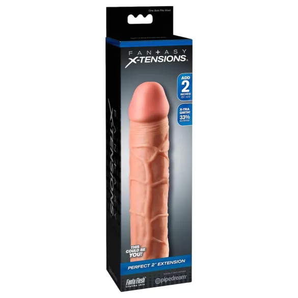 Pipedream - X-TENSION Perfect 2 - lifelike penis sleeve (20.3 cm, natural)