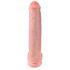 King Cock 15 - 15" Suction Cup Dildo with Balls - Natural