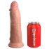 King Cock Elite 8 - Suction Cup Vibrator (20cm) - Natural