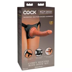   King Cock Elite Comfy - Strap-On Dildo with Harness (Dark Natural)