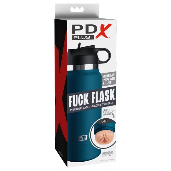 PDX - Fuck Flask Private Pleaser - artificial vagina in a flask (blue-natural)