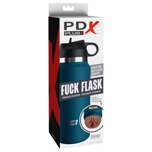 PDX - Fuck Flask Private Pleaser - artificial vagina in a flask (blue-brown)