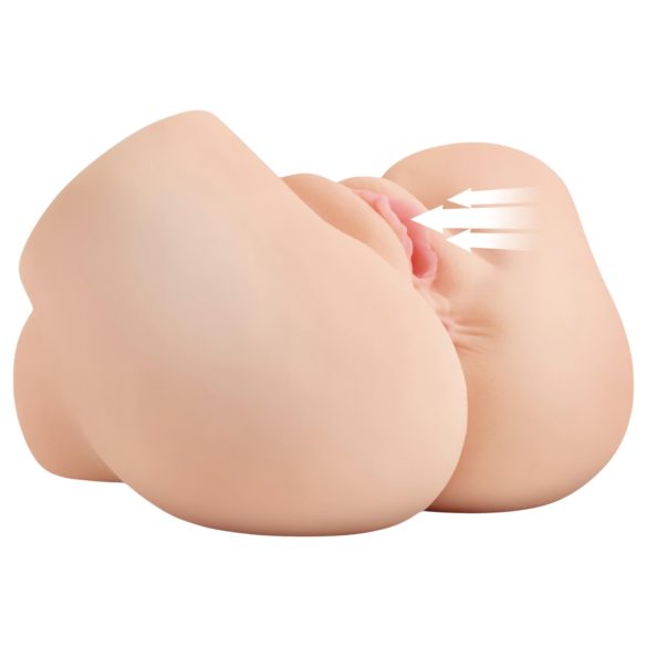 PDX Elite - Suction & Vibrating 2-in-1 Male Masturbator (Natural)