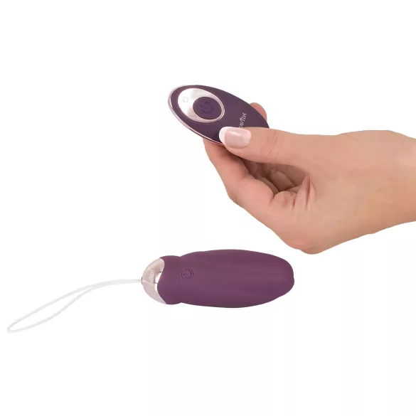 Javida - Rotating Beaded Vibrating Egg with Remote (Purple)