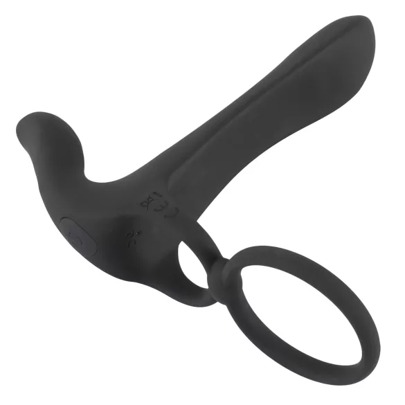 Black Velvets - Rechargeable 2‑in‑1 Vibrator and Cock Ring (Black)